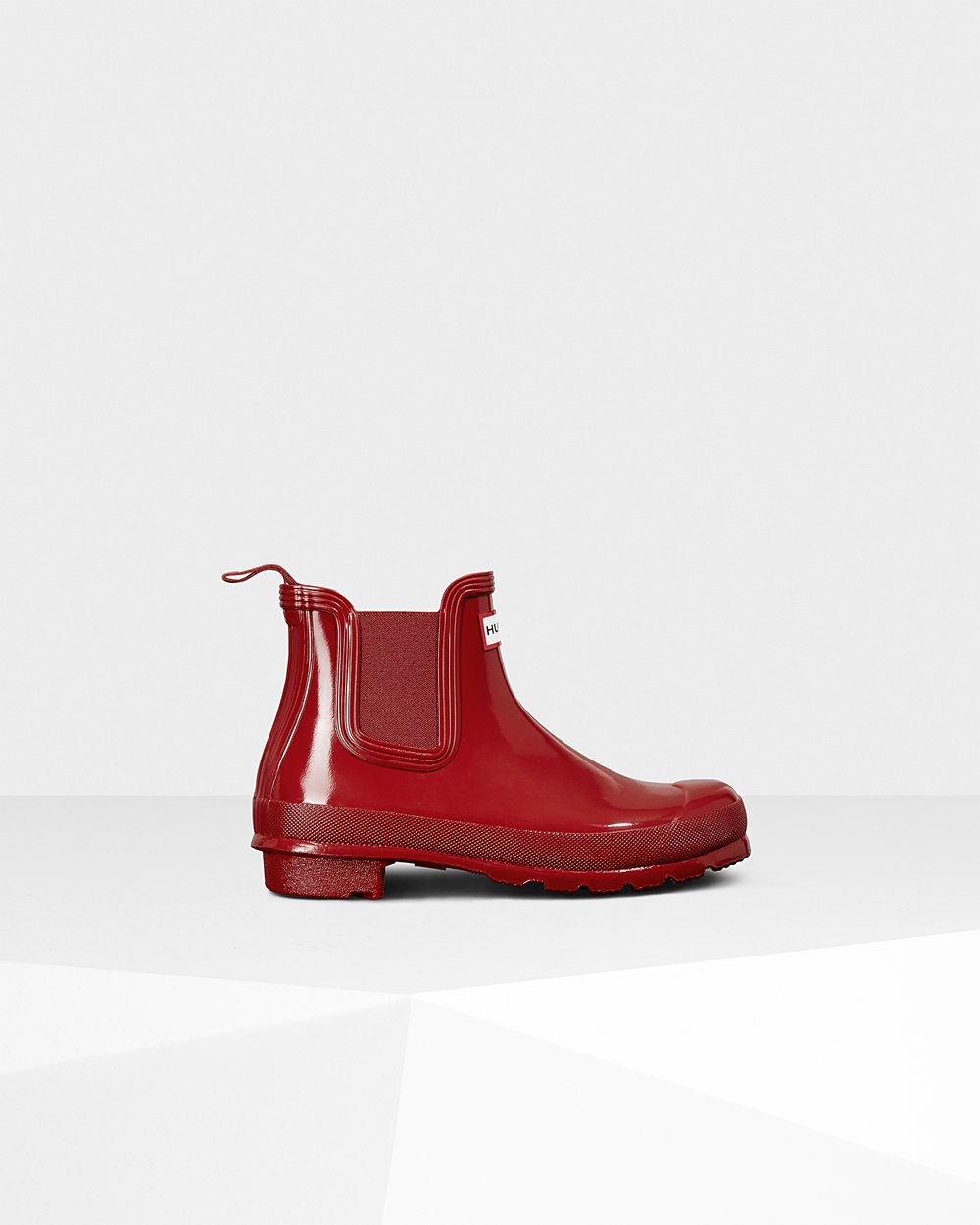 Chelsea Boots Dam - Hunter Original Gloss - Röda - 319047-FSA